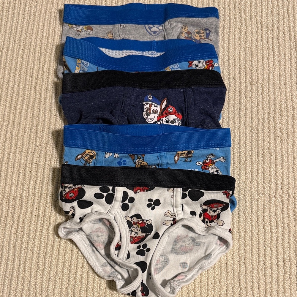 Set of five Paw Patrol underwear